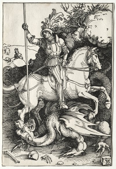 Aziz George Ejderhayı Öldürüyor by Albrecht Dürer