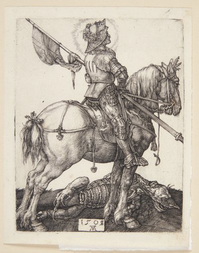 Aziz George at sırtında by Albrecht Dürer