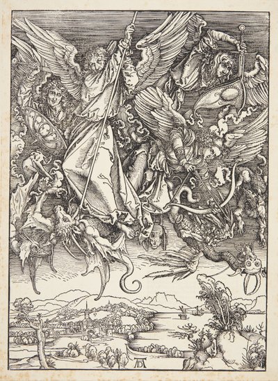 Aziz Michael Ejderhayla Savaşıyor by Albrecht Dürer