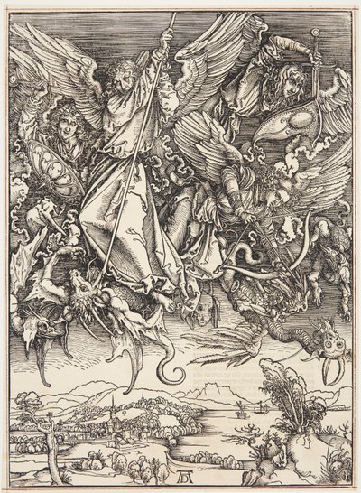 Aziz Michael Ejderhayla Savaşıyor by Albrecht Dürer