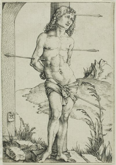 St. Sebastian Sütuna Bağlı by Albrecht Dürer