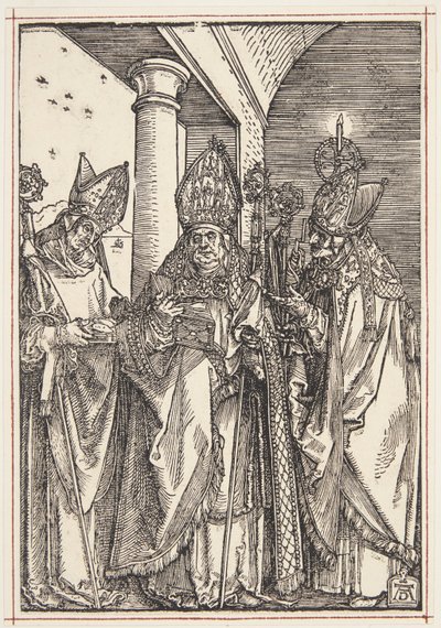St. Nicholas, Ulrich ve Erasmus by Albrecht Dürer