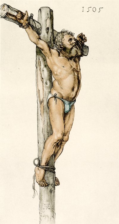 Doğru hırsız üzerinde çalışma by Albrecht Dürer