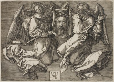 İki Melek Tarafından Görüntülenen Sudarium by Albrecht Dürer