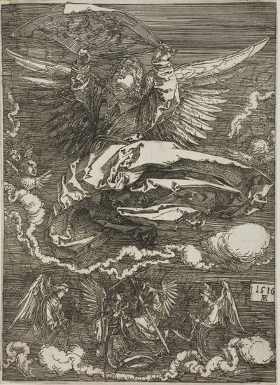 Bir Melek Tarafından Yayılan Sudarium by Albrecht Dürer
