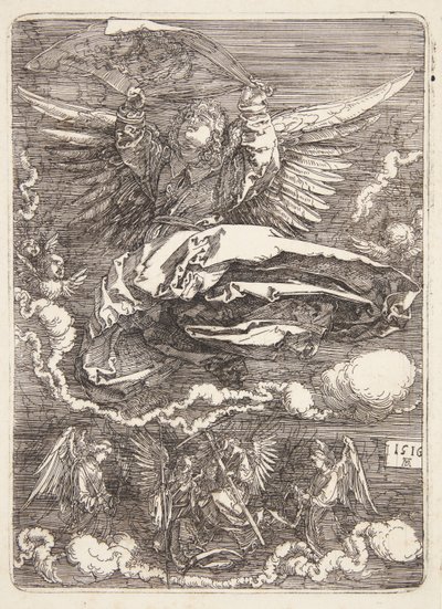 Sudarium bir melek tarafından yayıldı by Albrecht Dürer