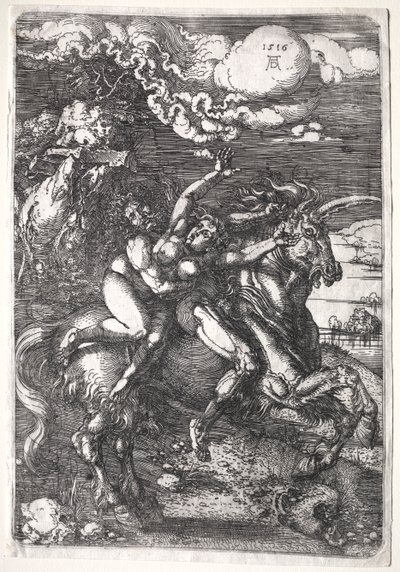 Tek Boynuzlu Atın Kaçırılması by Albrecht Dürer