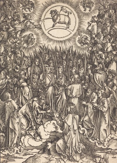 Kuzu Tapınması, muhtemelen c. 14961498. by Albrecht Dürer