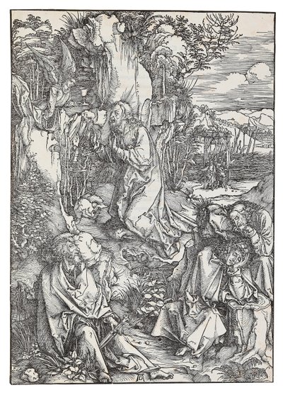 Bahçedeki Acı, Büyük Tutku dizisinden, c. 1496. by Albrecht Dürer