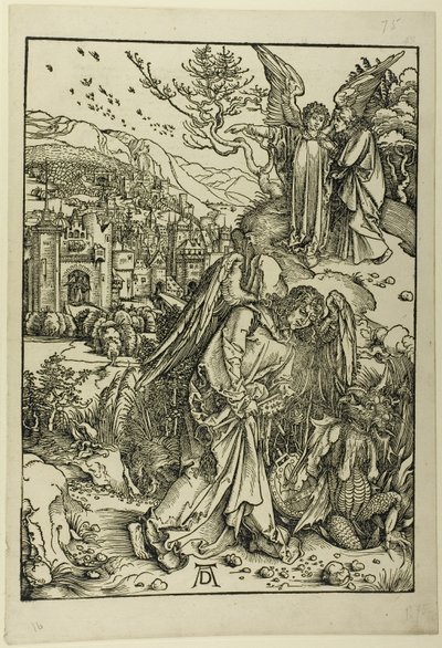 Kıyametten Dipsiz Kuyunun Anahtarı Olan Melek by Albrecht Dürer