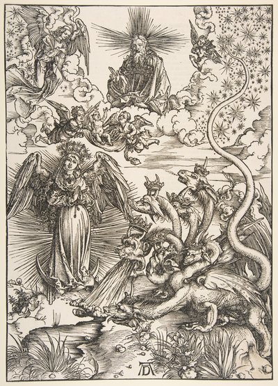 Apocalypse serisinden Apocalyptic Woman, 1511. by Albrecht Dürer
