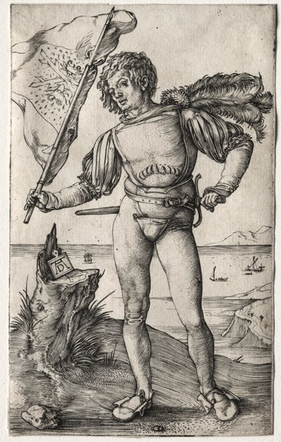 Burgonya Standart Taşıyıcı, c. 1500. by Albrecht Dürer