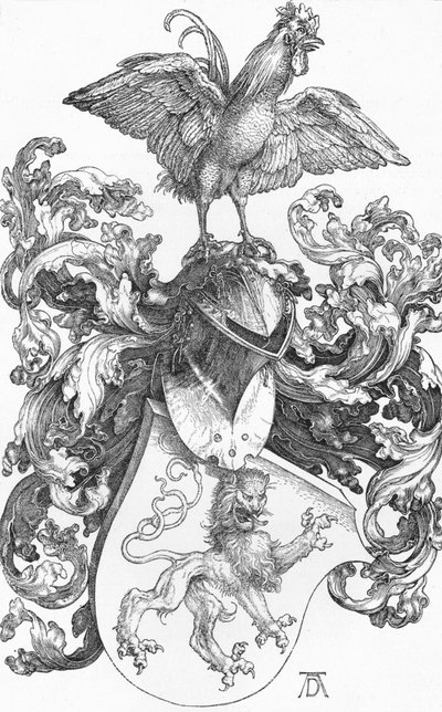 Aslanlı ve Horozlu Arması, c1502-1503, 1906 by Albrecht Dürer