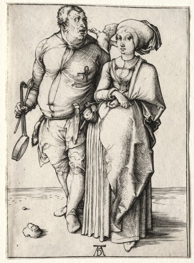 Aşçı ve Karısı, muhtemelen 1497. by Albrecht Dürer