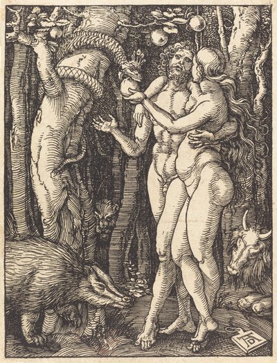 İnsanın Düşüşü, muhtemelen c. 15091510. by Albrecht Dürer