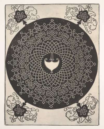İlk Düğüm (Beyaz Madalyonlu Geçme Desen) by Albrecht Dürer