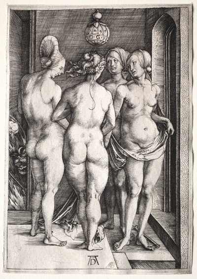 Dört Cadı Dört Çıplak Kadın, 1497. by Albrecht Dürer