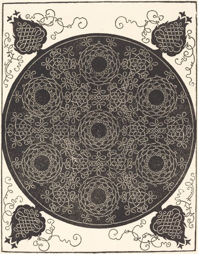 Dördüncü Düğüm (siyah merkezlerle yedi dairesel düğüm grubunu birleştirir) by Albrecht Dürer