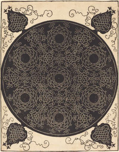 Dördüncü Düğüm (siyah merkezlerle yedi dairesel düğüm grubunu birleştirir) by Albrecht Dürer