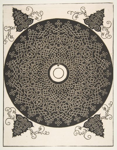 Dördüncü Düğüm. Merkezinde Yuvarlak Madalyonlu Geçmeli Roundel, 1521 öncesi. by Albrecht Dürer