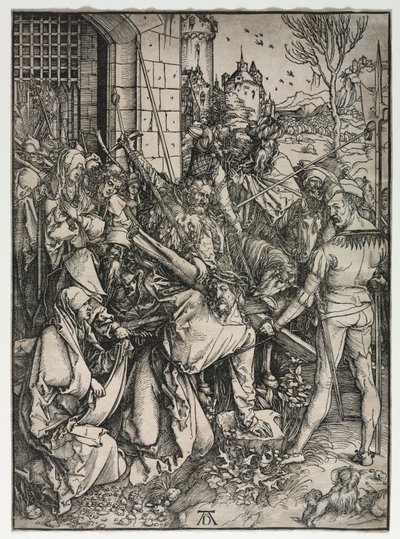 Büyük Tutku: Çarmıhı Taşıyan İsa. by Albrecht Dürer