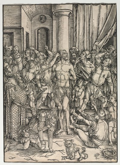 Büyük Tutku: Kırbaçlanma. by Albrecht Dürer