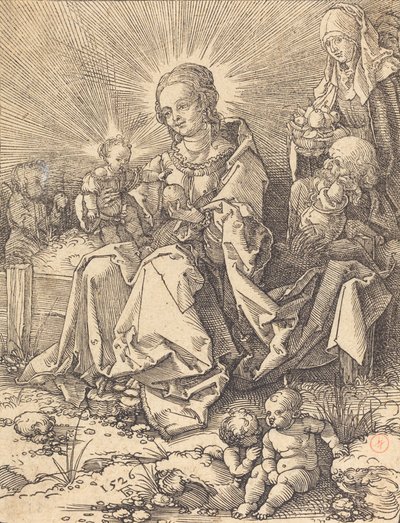 Çimenli Bir Bankta Kutsal Aile, 1526. by Albrecht Dürer