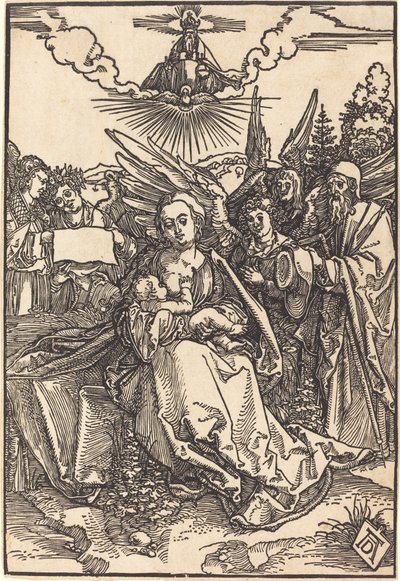 Beş Melekli Kutsal Aile by Albrecht Dürer