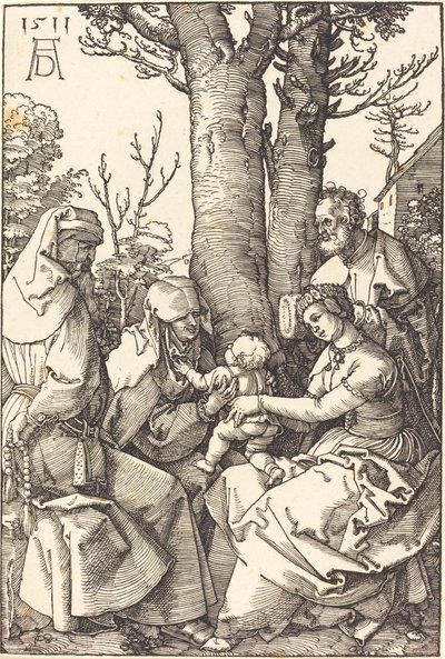 Bir Ağacın Altında Joachim ve Anne ile Kutsal Aile by Albrecht Dürer