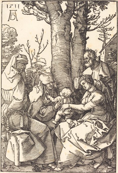Bir Ağacın Altında Joachim ve Anne ile Kutsal Aile by Albrecht Dürer