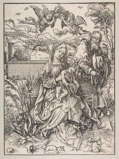 Üç Tavşanlı Kutsal Aile, yak. 1497-98. by Albrecht Dürer