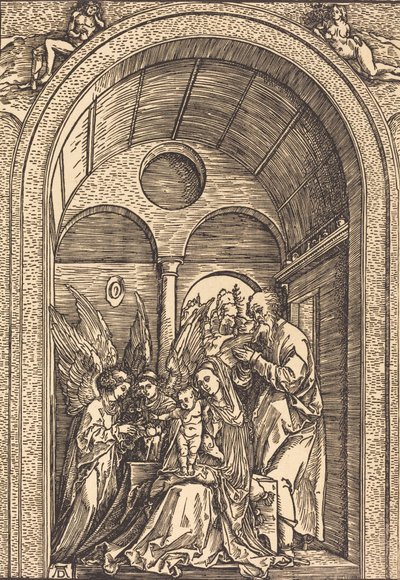 Tonozlu Salonda İki Melekli Kutsal Aile, c. 1504. by Albrecht Dürer