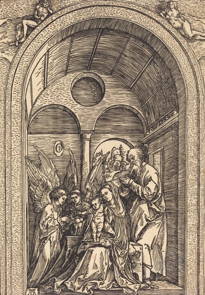 Tonozlu Salonda İki Melekli Kutsal Aile, c. 1504. by Albrecht Dürer