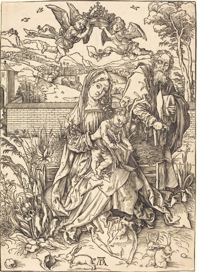 Üç Tavşanlı Kutsal Aile by Albrecht Dürer