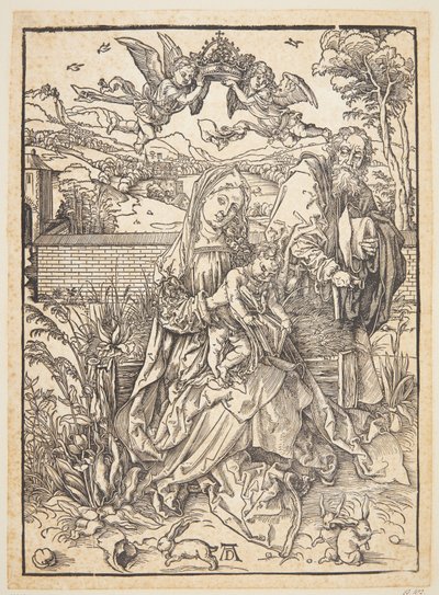 Üç tavşanlı Kutsal Aile by Albrecht Dürer