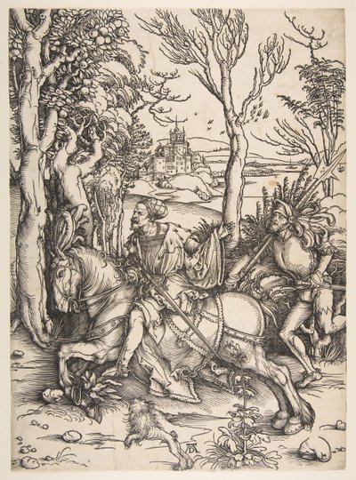 The Knight ve Man-at-arms.n.d. by Albrecht Dürer