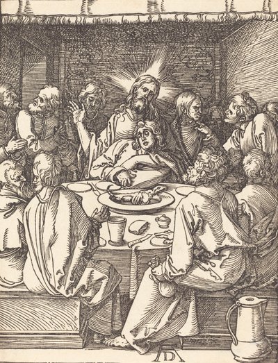 Son Akşam Yemeği, muhtemelen c. 15091510. by Albrecht Dürer
