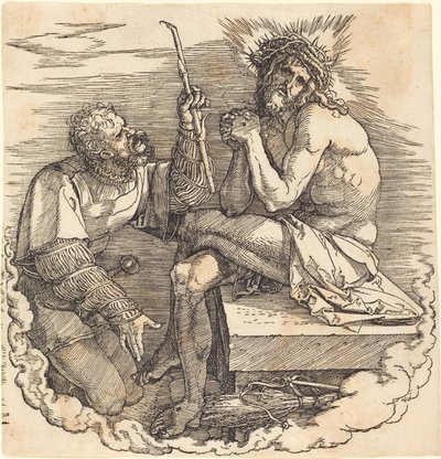 Bir Asker Tarafından Alay Edilen Acıların Adamı by Albrecht Dürer