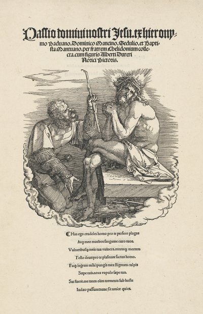Bir Asker Tarafından Alay Edilen Hüzün Adamı, muhtemelen 1511. by Albrecht Dürer