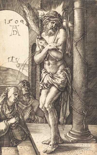Sütunun Yanında Duran Acıların Adamı, 1509. by Albrecht Dürer