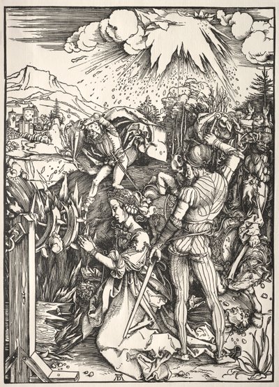 Aziz Catherine'in Şehitliği. by Albrecht Dürer