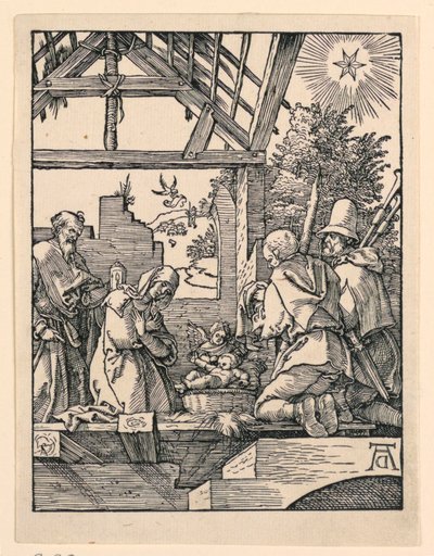 Küçük Tutku Serisinden Doğuş (Çobanların Hayranlığı) by Albrecht Dürer