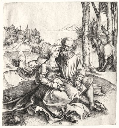 Aşk Teklifi veya Karışık Çift, 1495-1496. by Albrecht Dürer