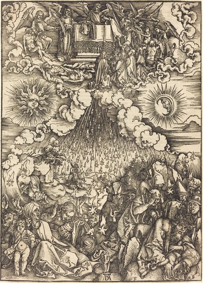 Beşinci ve Altıncı Mühürlerin Açılması by Albrecht Dürer