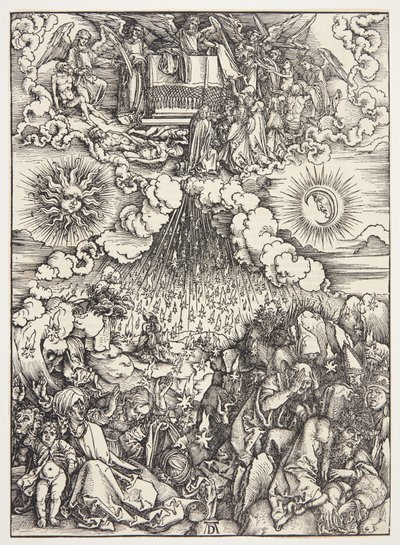 Beşinci ve Altıncı Mühürlerin Açılması by Albrecht Dürer