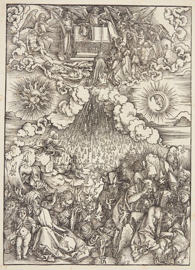 Beşinci ve Altıncı Mühürlerin Açılması by Albrecht Dürer