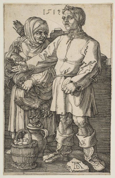Pazardaki Köylü Çift, 1519. by Albrecht Dürer