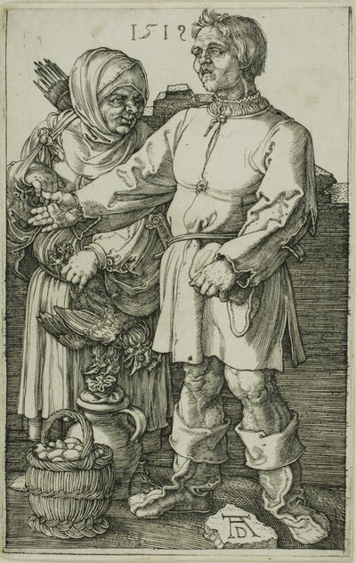 Köylü ve Karısı Pazarda by Albrecht Dürer