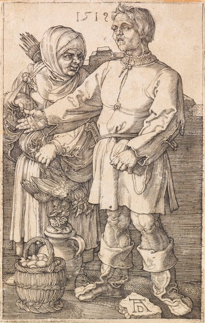 Köylü ve Karısı Pazarda, 1519. by Albrecht Dürer