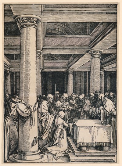 Tapınakta Sunum. Bakirenin Yaşamı serisinden by Albrecht Dürer